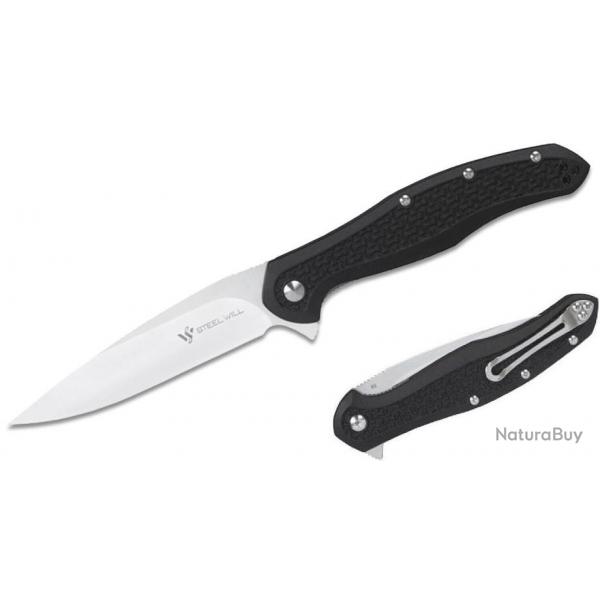 Couteau Steel Will Intrigue F45-11 Black Manche FRN Lame Acier D2 Linerlock Clip SMGF4511