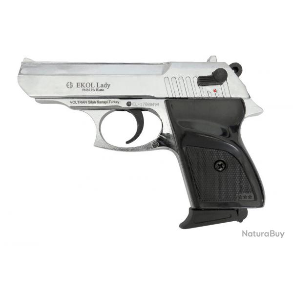 EKOL - PISTOLET LADY CHROME 9MM PA