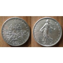 France 5 Francs 1960 Semeuse Franc Argent Frcs Frs Frc Piece