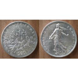France 5 Francs 1960 Semeuse Franc Argent Frcs Frs Frc Piece