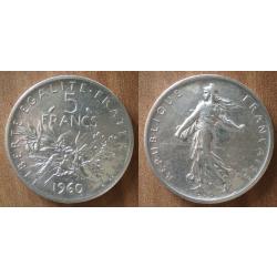 France 5 Francs 1960 Semeuse Franc Argent Frcs Frs Frc Piece