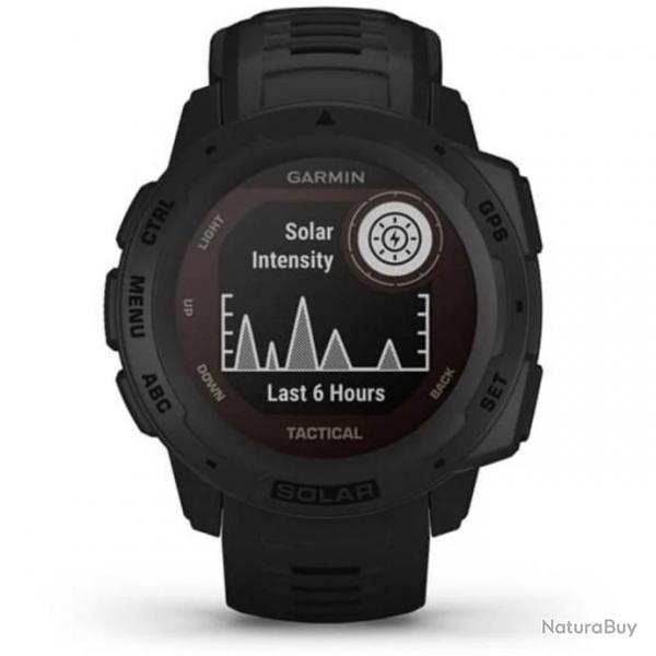 Montre GPS Multi-Fonctions Garmin Instinct Solar Tactical - Noir