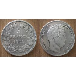 France 5 Francs 1834 W Lille Roi Louis Philippe 1 Argent Ecu Piece Frcs Frs Frc Franc