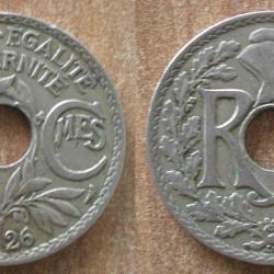 France 25 Centimes 1926 Piece Lindauer Franc Centime