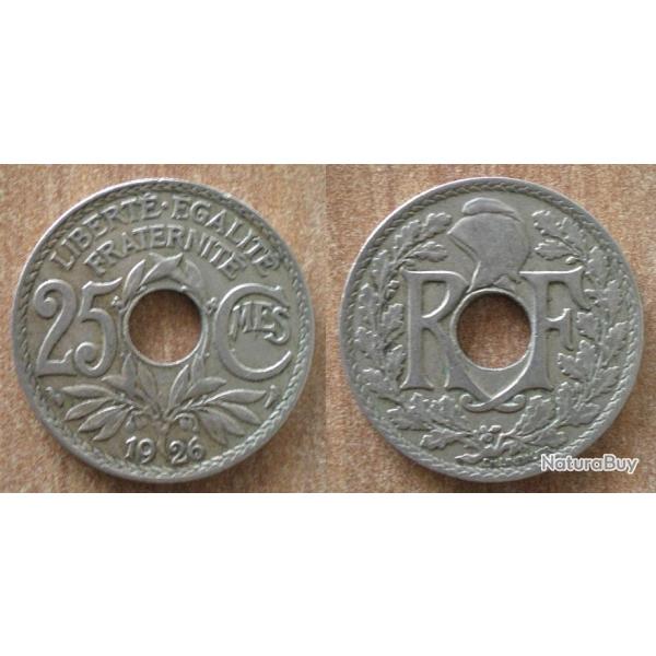 France 25 Centimes 1926 Piece Lindauer Franc Centime