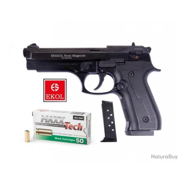 Pack Chargeur Pistolet EKOL Firat Magnum Black - Calibre 9mm PAK