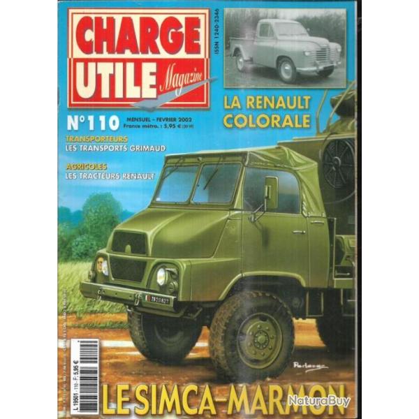 charge utile 110 simca marmon, renault colorale, tracteurs renault, transports grimaud , gruss et je