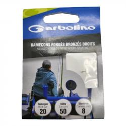 Hameçons Garbolino Forgé Bronzé Droit 20 / D 0.08mm