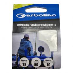 Hameçons Garbolino Forgé Bronzé Droit 18 / D 0.10mm
