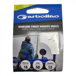 Hameçons Garbolino Forgé Bronzé Droit 16 / D 0.12mm