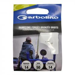 Hameçons Garbolino Forgé Bronzé Droit 14 / D 0.12mm