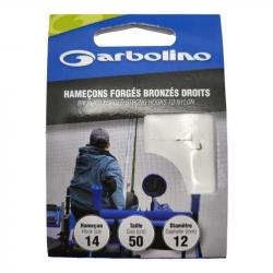 Hameçons Garbolino Forgé Bronzé Droit 14 / D 0.14mm