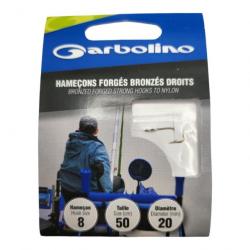 Hameçons Garbolino Forgé Bronzé Droit 10 / D 0.18mm
