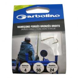 Hameçons Garbolino Forgé Bronzé Droit 6 / D 0.20mm