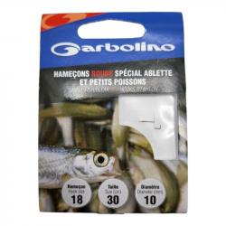 Hameçons Garbolino Rouge Spécial Ablette et Petits Poissons 18 / D 0.10mm