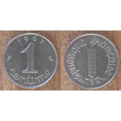 France 1 Centime 1967 Piece Epi Franc Centime Francs