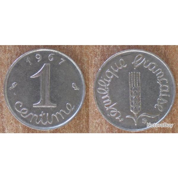 France 1 Centime 1967 Piece Epi Franc Centime Francs