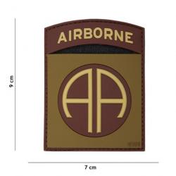 Patch 3D PVC Airborne vert/marron