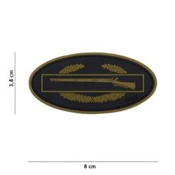 PATCH 3D PVC Infanterie vert/noir