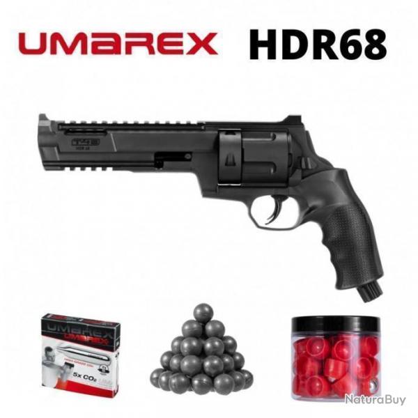 Pack Revolver de défense Umarex T4E HDR 68 (16 Joules) +Co2 + Munitions ! (5)