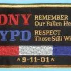 Ecusson FDNY NYPD Remember Our Fallen Heroes