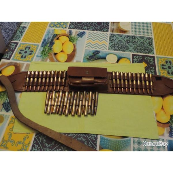 Cartouchire neuve avec 20 balles armes 7x65R