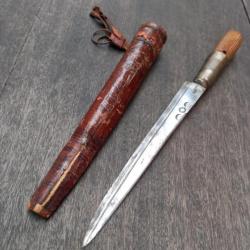 Ancien Couteau BOU SAADI Afrique du nord avec Étui en cuir d Origine