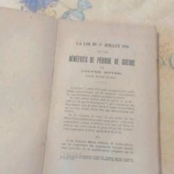 livre Commentaire Loi Du 1 Juillet 1916 Les Bénéfices De Période De Guerre Copper Royer 1916