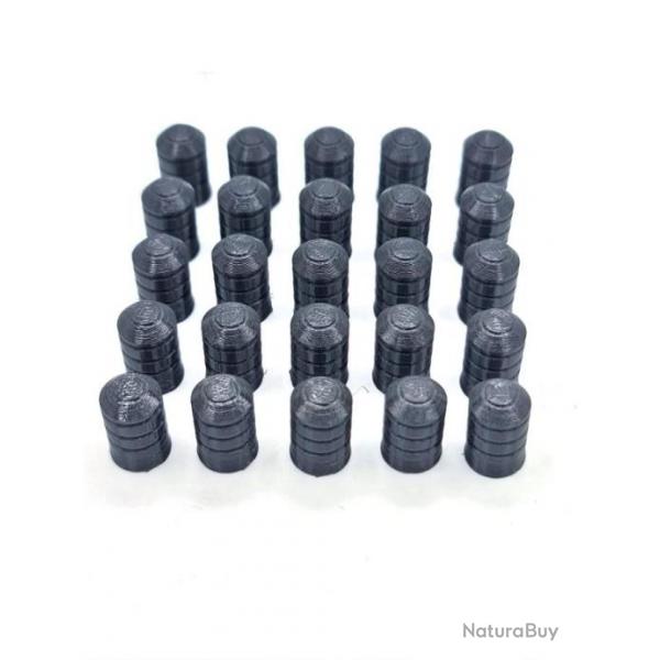 20 Ogives Mini flexible cal.45 (445) pour tir rduit poudre noire arme courte ou longue