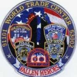 Ecusson NYPD FDNY 9-11 FALLEN HEROES