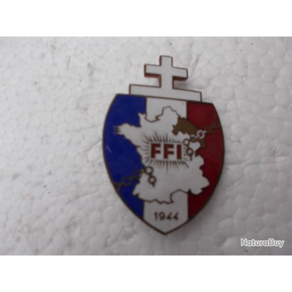 insigne ancien des FFI de 1944,,tres bon tat!!RARE