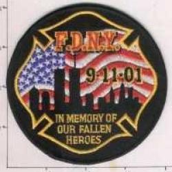 Ecusson FDNY 9-11-01 In Memory Of Our Fallen Heroes