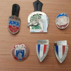 lot de 6 insignes police,,tres bon état!!RARE