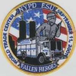 Ecusson NYPD ESU World Trade Center 9-11, 2001 Fallen Heroes