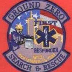 Ecusson Ground Zero Search & Rescue First Responder WTC 09-11, 2001