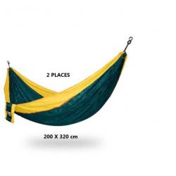 Hamac parachute DOUBLE  DUO DEUX PLACES /Hammock/ vert / 200cm X320 cm
