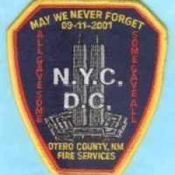 Ecusson NYC DC May We Never Forget Otero County NM Fire Services