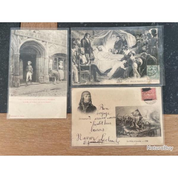lot de 3 cartes postales ancienne sur Napoleon 1er