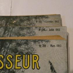 Le chasseur français  année 1912 - 3 n°  1913 - 9 n°  1914 - 2 n° soit 14 numéros