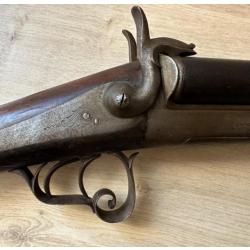 fusil juxtaposé système LEFAUCHEUX pour cartouches à broches calibre 16 saint Étienne