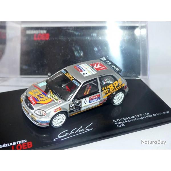 Collection NEUVE  Echelle 1/43me dans sa bote jamais ouvert SAXO 2003 RALLY CITRON SEBASTIEN LOEB