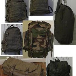 Lot de sacs militaires