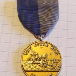 USA, MEDAILLE GUERRE CIVILE AMERICAINE, 1861,1865 NAVIRES, OBSOLETE