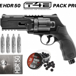 Pack Promo Revolver Umarex®  T4E HDR50 co2 billes caoutchouc 11 joules 2