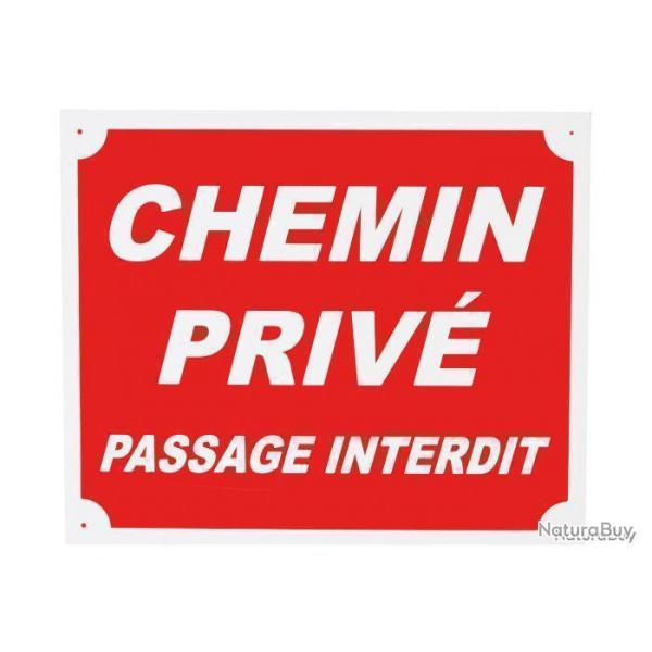 PANNEAU CHEMIN PRIVE PASSAGE INTERDIT DIM. 25X30 CM