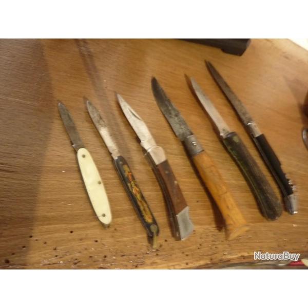 Lot de 6 couteaux de collection