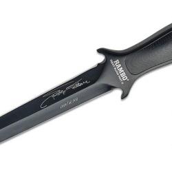 Couteau Rambo Boot Knife Signature Edition Lame Acier Inox Manche Micarta Etui Cuir RB9434