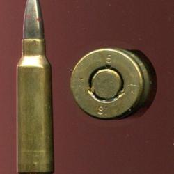 6.45 x48  Suisse - Rare calibre exp&eacute;rimental - balle tra&ccedil;ante pointe rouge