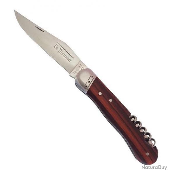 Couteau "Le Pionnier" 2P tire-bouchon, Manche bois de violette [Douris Chastel]