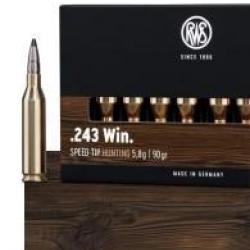 Munitions RWS Cal.243 Win. SPEED TIP 90GR 5.8 G par 60